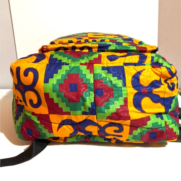 African ankara unisex handmade geometric backpack - Picture 2 of 4